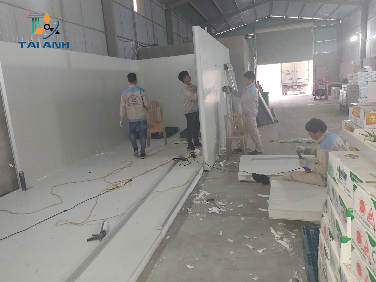 Thi công kho sữa Mộc Châu – Công ty Phương Anh tại Nghệ An