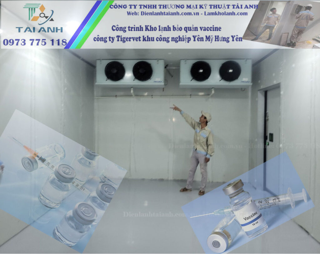 Công trình Kho lạnh bảo quản vaccine cho công ty Tigervet khu công nghiệp Yên Mỹ Hưng Yên