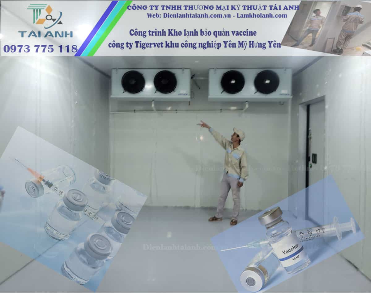 Công trình Kho lạnh bảo quản vaccine công ty Tigervet khu công nghiệp Yên Mỹ Hưng Yên.