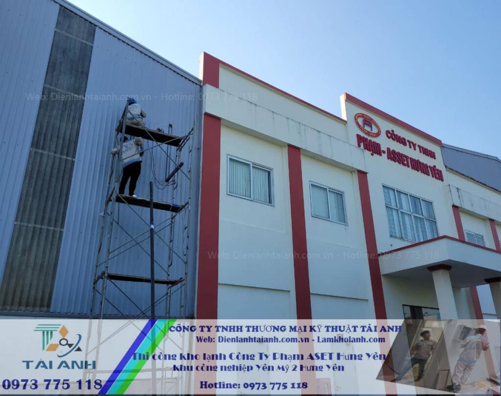 Công trình kho lạnh công ty Phạm ASET Hưng Yên khu công nghiệp Yên Mỹ 2