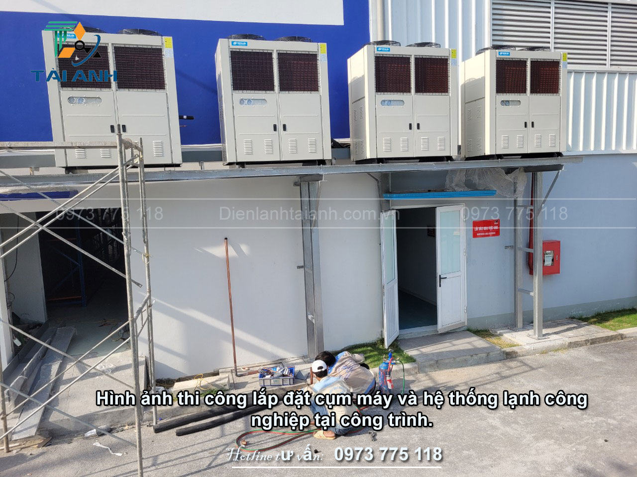 Thi công lắp đặt cụm máy và hệ thống lạnh công nghiệp tại công trình Thi công lắp đặt cụm máy và hệ thống lạnh công nghiệp tại công trình
